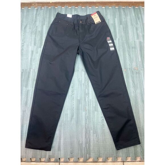 LEVI'S High Waisted Mom Women's Pants 31x30 Black High Rise Tapered Leg - Picture 1 of 10